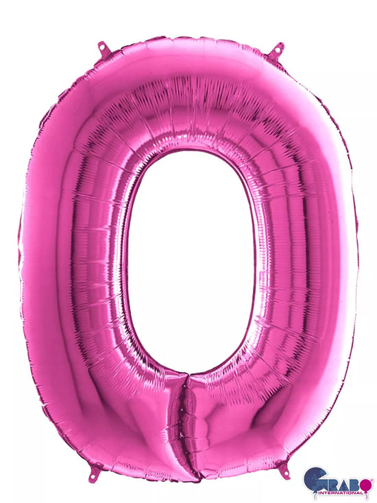Grabo Foil Balloon Fuchsia 26" Numbers 0 - 9