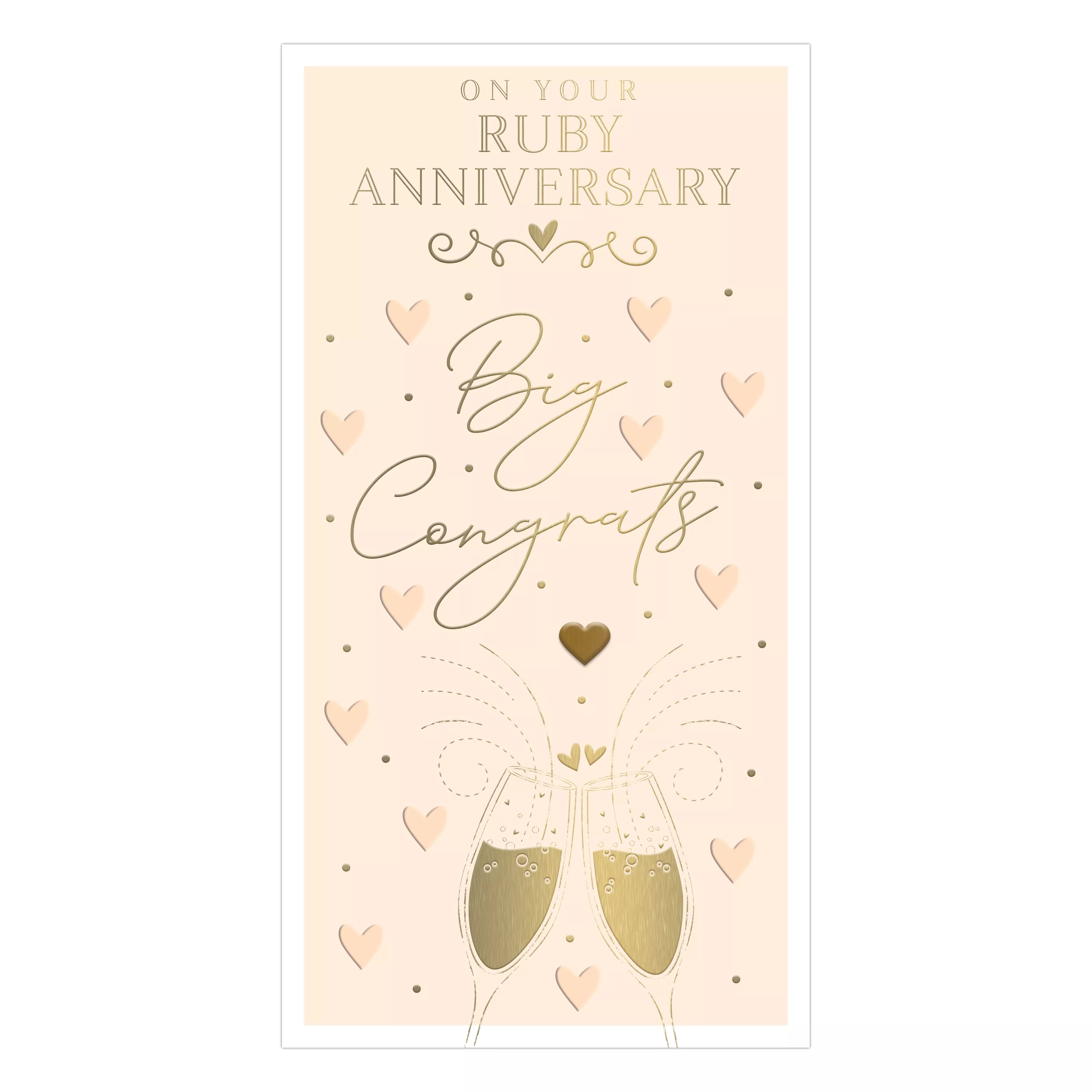 Prelude 6-pack C55 Your Ruby Anniversary greeting cards featuring elegant ruby-themed designs by Prelude.