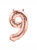 Northstar Foil Balloon Rose Gold 16" Number 9