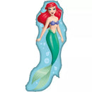 Procos Disney Ariel 39-inch foil balloon featuring colorful underwater scene with Ariel the mermaid from The Little Mermaid.