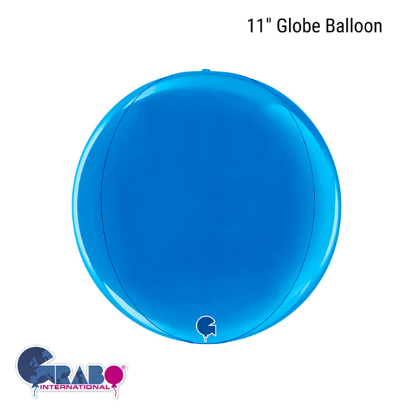 Grabo Foil Balloon Blue Globe 11"