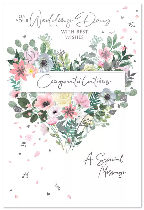 Set of six Simon Elvin C50 wedding cards with elegant designs, perfect for wedding celebrations and special occasions.