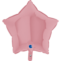 Grabo Foil Balloon Matte Pastel Pink Star 18"