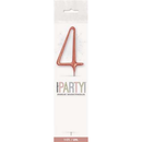 Unique Party Candle Sparkler Number 4 Rose Gold 7