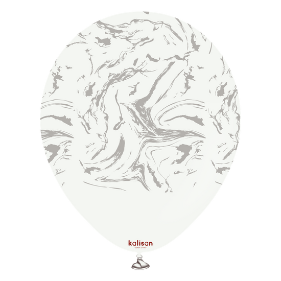 Kalisan Space Nebula White/Silver 12" Latex 25pk