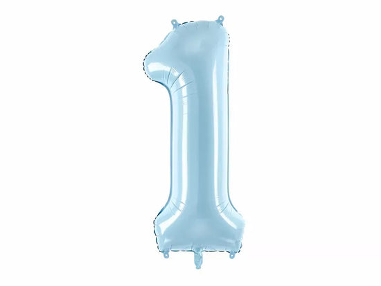 PartyDeco Foil Balloon Blue 34" Number 1