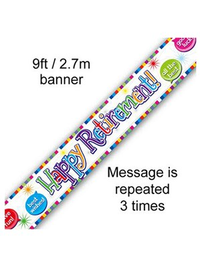 Oaktree Banner Happy Retirement 9ft
