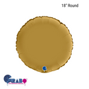 Grabo Foil Balloon Satin Gold Round 18"