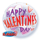 Qualatex Valentine's Bold Heart 22" Bubble Balloon