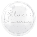 Unique Foil Balloon Silver Anniversary 18"
