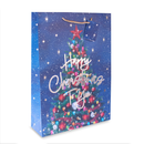 Gift Bag Happy Christmas Tree Large Portrait 12pk