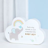 Widdop Hello Baby Mantel Cloud Baby Boy