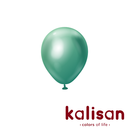 Kalisan Mirror Green 5" Latex Balloons 100pk