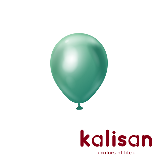 Kalisan Mirror Green 5" Latex Balloons 100pk