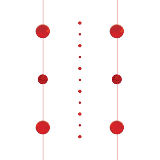 Red Circle Balloon Fun Strings 1.82M