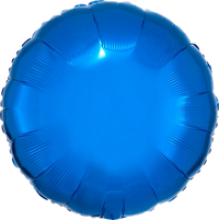 Anagram Foil Balloon Metallic Blue Round 18"