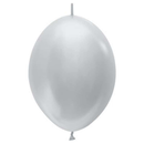 Sempertex Satin Silver 12" Link-o-Loon 50pk