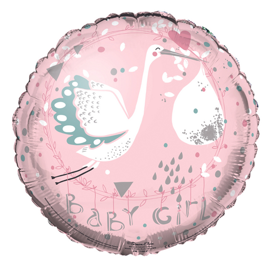 Simon Elvin Foil Balloon Baby Girl 18