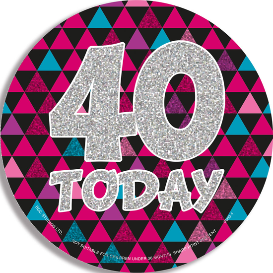 Big Badges Age 40 Female 6pk