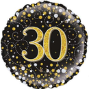 Oaktree Sparkling Fizz Age 30 Black 18" Foil