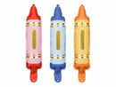 PartyDeco Crayons 3pcs 12" Air Fill Foil Balloon