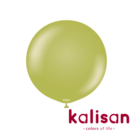 Kalisan Retro 24" Olive Latex Balloons 2pk