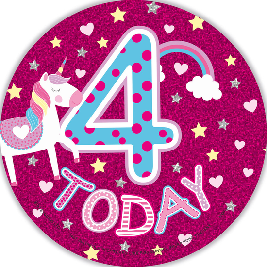 Big Badges Age 4 Female 6pk