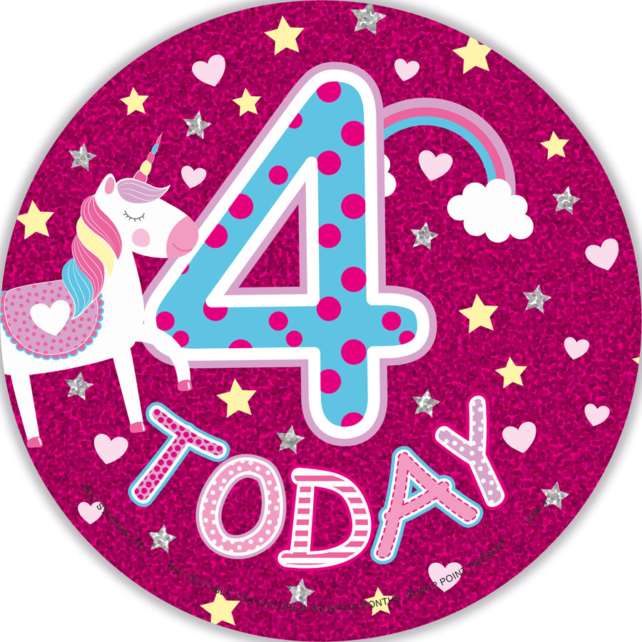 Big Badges Age 4 Female 6pk