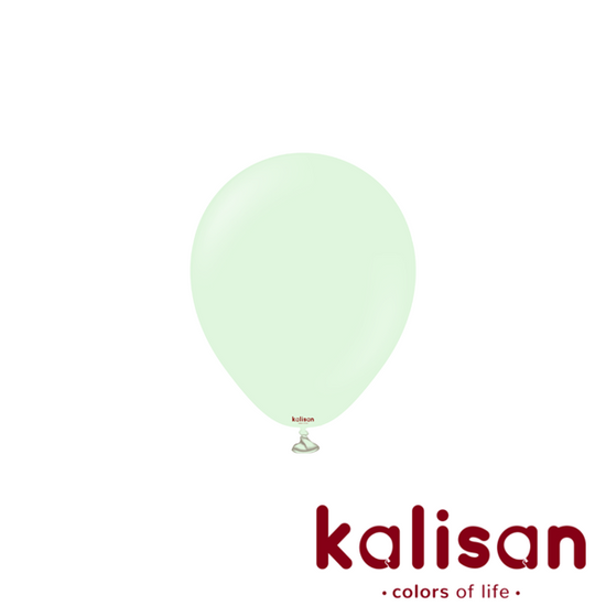 Kalisan Macaron Pale Green 5" Latex Balloons 100pk