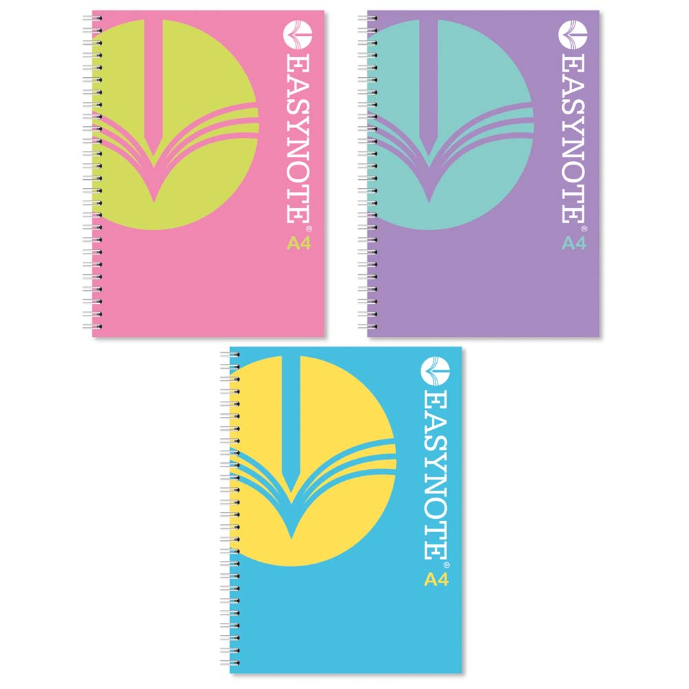 Notebook A4 Twin Wiro Bright 180 Pages 12pk