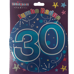 Blue Age 30 Jumbo Badge