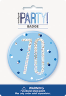 Unique Badge Blue Glitz Age 70 3