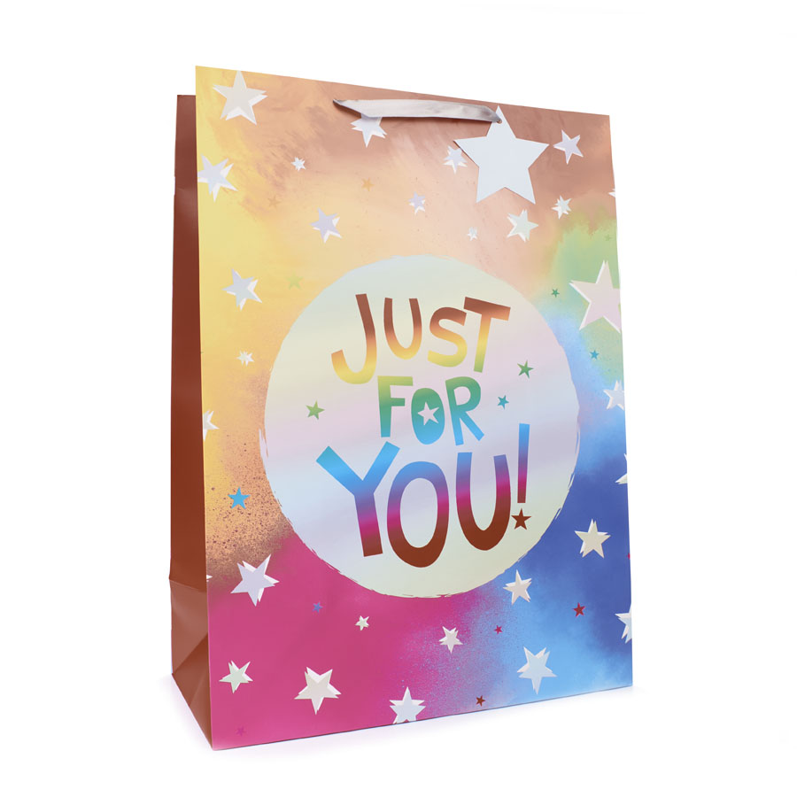 Gift Bag Just For You Stars Extra Large 6pk