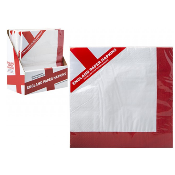 St George's Cross 3ply Napkins 12pk