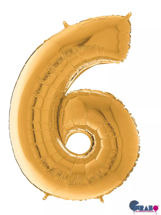 Grabo Foil Balloon Gold 26" Number 6