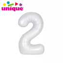 Unique Foil Balloon Matte White 34" Number 2