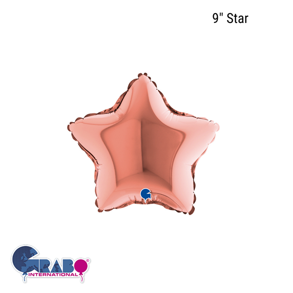 Grabo Foil Balloon Rose Gold Star 9"