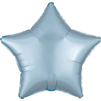 Anagram Satin Luxe Pastel Blue 18" Star Foil