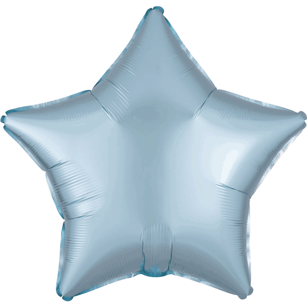 Anagram Satin Luxe Pastel Blue 18" Star Foil
