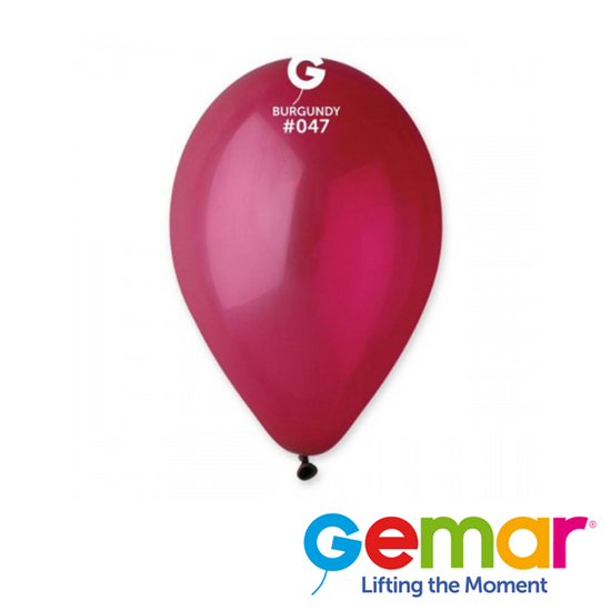 Gemar Standard Burgundy 13" Latex Balloons 50pk