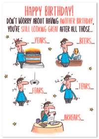 Simon Elvin C50 Birthday Humour Assorted 12x6pk