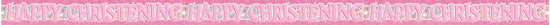 Unique Foil Banner Christening Pink 12ft