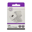 Single USB Mains Charger 2Amp