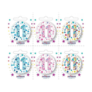 Small 11th Birthday Badges 6pk
