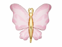 Pink & Gold Butterfly 27" Foil Balloon
