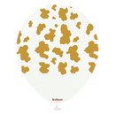 Kalisan Safari Cow White & Gold 12" Latex 25pk