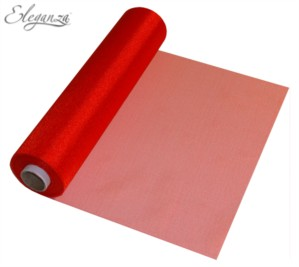 Eleganza Organza Roll Red 25m