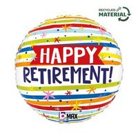 Grabo Foil Balloon Retirement Stripes 18