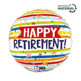 Grabo Foil Balloon Retirement Stripes 18