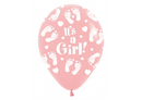 Sempertex It's A Girl Footprint 12" Latex 25pk